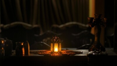 Warm lights, brass decor and decorated table tops can add more festive feel to the month of Ramadan. (Pexels) Warm lights, brass decor and decorated table tops can add more festive feel to the month of Ramadan. (Pexels)