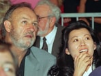 Actor Gene Hackman with wife Betsy Arakawa in June 1993. 