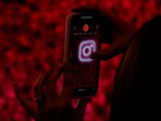 FILE PHOTO: A logo of mobile application Instagram is seen on a mobile phone, during a conference in Mumbai, India, September 20, 2023. REUTERS/Francis Mascarenhas/File Photo