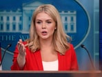 White House press secretary Karoline Leavitt speaks during a press briefing in the James Brady Press Briefing Room at the White House, Tuesday, Feb. 25, 2025, in Washington. (AP Photo/Evan Vucci)
