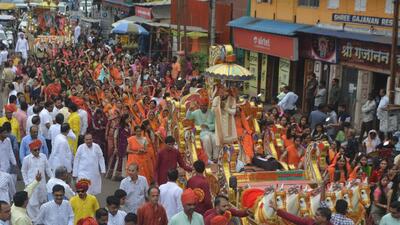 A Jain Diksha ceremony in progress. (Photo for representation) (Hindustan Times) A Jain Diksha ceremony in progress. (Photo for representation) (Hindustan Times)