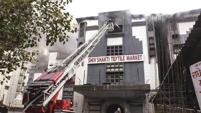 Around 450 shops have been severely destroyed in the market that houses over 850 shops and provided employment to around 5,000 people, police said. (PTI) Around 450 shops have been severely destroyed in the market that houses over 850 shops and provided employment to around 5,000 people, police said. (PTI)