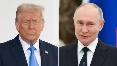 Russian President Vladimir Putin told his US counterpart Donald Trump in a phone call on February 12, 2025, that "peaceful negotiations" on ending the Ukraine conflict were possible, the Kremlin said. (AFP File) Russian President Vladimir Putin told his US counterpart Donald Trump in a phone call on February 12, 2025, that "peaceful negotiations" on ending the Ukraine conflict were possible, the Kremlin said. (AFP File)