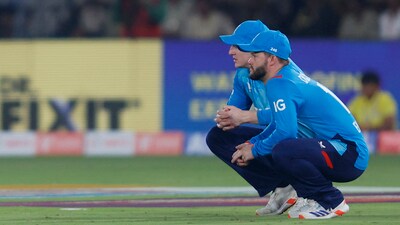 Cricket - Second One Day International - India v England - Barabati Stadium, Cuttack, India - February 9, 2025 England's Harry Brook and Ben Duckett in the field REUTERS/Sahiba Chawdhary (REUTERS)