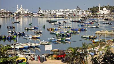 Fishing boats anchored at the Vizhinjam harbour as the Fisheries Coordination Committee called for a 24-hour statewide coastal strike (PTI) Fishing boats anchored at the Vizhinjam harbour as the Fisheries Coordination Committee called for a 24-hour statewide coastal strike (PTI)
