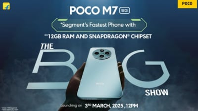 POCO M7 launches on March 3 in India. (POCO) POCO M7 launches on March 3 in India. (POCO)