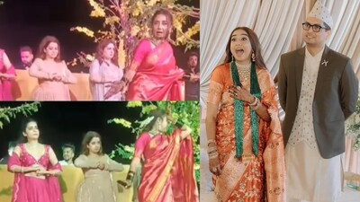 Prajakta Koli dancing on her Sangeet