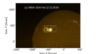 SUIT observed an X6.3-class solar flare on February 22, 2024, one of the most intense categories of solar eruptions. The uniqueness of this discovery lies in the fact that SUIT detected brightening in the near ultraviolet wavelength range (200-400 nm). (SOURCED) SUIT observed an X6.3-class solar flare on February 22, 2024, one of the most intense categories of solar eruptions. The uniqueness of this discovery lies in the fact that SUIT detected brightening in the near ultraviolet wavelength range (200-400 nm). (SOURCED)