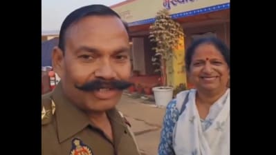 A fire officer unexpectedly met his college friend after 37 years at the Mahakumbh Mela. (Instagram/sanjeevksingh112) A fire officer unexpectedly met his college friend after 37 years at the Mahakumbh Mela. (Instagram/sanjeevksingh112)