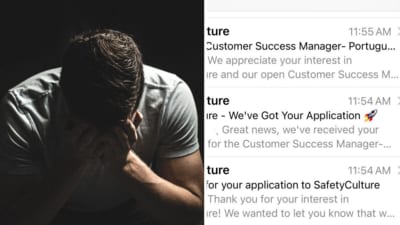 A Reddit user shared his surprise at being rejected for a job within a minute of applying. (Reddit) A Reddit user shared his surprise at being rejected for a job within a minute of applying. (Reddit)