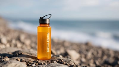 Stylish Milton water bottle keeps drinks fresh, cool, and handy.