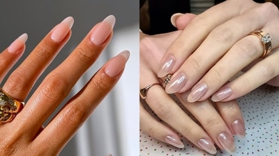 Soap nails are characterized by a soft, jelly-like translucency with a glossy, glass-like shine.