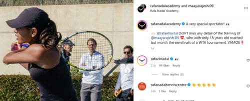 Nadal's comment Nadal's comment