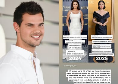 Taylor Lautner supports Gomez