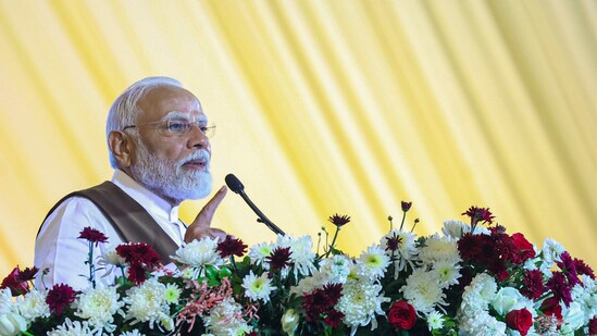 Prime Minister Narendra Modi addressing a gathering (ANI)