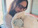 Neena Gupta with her granddaughter after her birth last year.