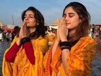 Raveena Tandon and Rasha Thadani at Maha Kumbh Mela 2025