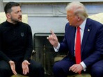 US President Donald Trump meets with Ukrainian President Volodymyr Zelenskiy at the White House in Washington, D.C., U.S., February 28, 2025. 
