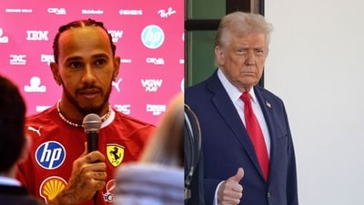 Lewis Hamilton responded to Donald Trump. (AFP/Reuters)