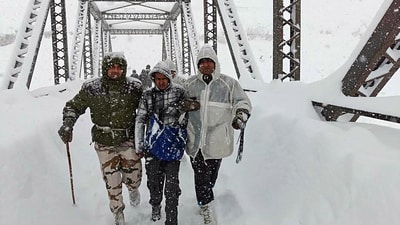 Multiple teams battled through tough terrain, heavy snow and icy temperatures through the day to reach the men. They initially pulled out 10 workers and then the others. (ANI) Multiple teams battled through tough terrain, heavy snow and icy temperatures through the day to reach the men. They initially pulled out 10 workers and then the others. (ANI)