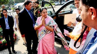 Delhi CM Rekha Gupta arrives at the assembly on Friday. (RAJ K RAJ /HT PHOTO) Delhi CM Rekha Gupta arrives at the assembly on Friday. (RAJ K RAJ /HT PHOTO)