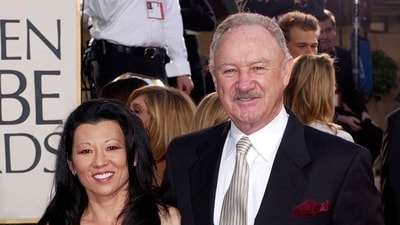 FILE - Actor Gene Hackman arrives with his wife, Betsy Arakawa, for the 60th Annual Golden Globe Awards in Beverly Hills, Calif., Sunday, Jan. 19, 2003. (AP Photo/Mark J. Terrill, File) (AP)
