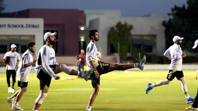 Indian players train in Dubai. (PTI)