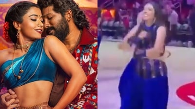 Rashmika Mandanna and Allu Arjun's Peelings was performed by cheerleaders at an NBA game.