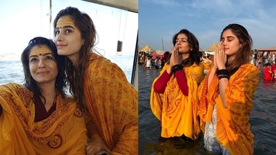 Raveena Tandon and Rasha Thadani at Maha Kumbh Mela 2025 Raveena Tandon and Rasha Thadani at Maha Kumbh Mela 2025