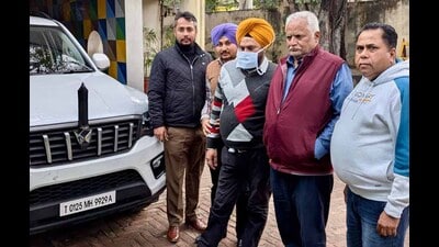 The accused advocate in VB custody in Ludhiana on Friday. (HT Photo) The accused advocate in VB custody in Ludhiana on Friday. (HT Photo)