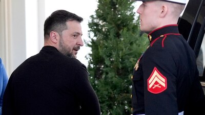 Ukrainian President Volodymyr Zelenskyy, left, departs after a meeting with President Donald Trump at the White House, Friday, Feb. 28, 2025, in Washington. (AP) Ukrainian President Volodymyr Zelenskyy, left, departs after a meeting with President Donald Trump at the White House, Friday, Feb. 28, 2025, in Washington. (AP)