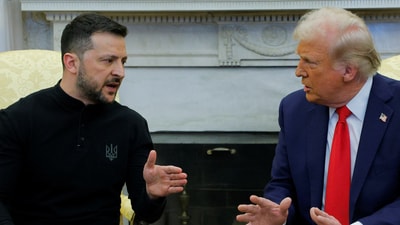 U.S. President Donald Trump meets with Ukrainian President Volodymyr Zelensky at the White House in Washington, D.C., U.S., February 28, 2025. REUTERS/Brian Snyder (REUTERS)