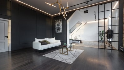 Splash of colour for the flooring ties the look of the space well. (Shutterstock) Splash of colour for the flooring ties the look of the space well. (Shutterstock)