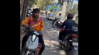 In a video circulating online, the resident can be heard instructing the riders to turn back immediately. (X/@3rdEyeDude) In a video circulating online, the resident can be heard instructing the riders to turn back immediately. (X/@3rdEyeDude)