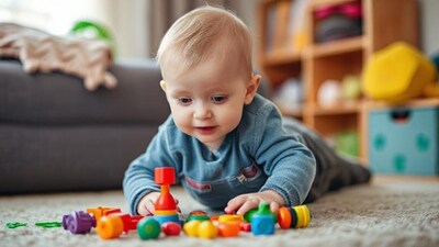 Colorful, safe, and fun toys to spark a baby's curiosity. Colorful, safe, and fun toys to spark a baby's curiosity.