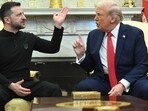 US President Donald Trump and Ukraine's President Volodymyr Zelensky during a heated argument in the Oval Office of the White House.