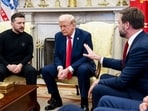 Volodymyr Zelensky, Ukraine's president, US President Donald Trump, and Vice President JD Vance during a meeting in the Oval Office of the White House in Washington, US, on Friday, Volodymyr Zelensky, Ukraine's president, US President Donald Trump, and Vice President JD Vance during a meeting in the Oval Office of the White House in Washington, US, on Friday,