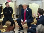 Ukrainian president Volodymyr Zelensky with US President Donald Trump and vice president JD Vance at White House.