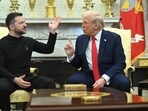 US President Donald Trump and Ukraine's President Volodymyr Zelensky meet in the Oval Office of the White House in Washington, DC. US President Donald Trump and Ukraine's President Volodymyr Zelensky meet in the Oval Office of the White House in Washington, DC.