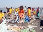 A 15-day special cleanliness drive began at the Maha Kumbh Mela grounds/ A 15-day special cleanliness drive began at the Maha Kumbh Mela grounds/