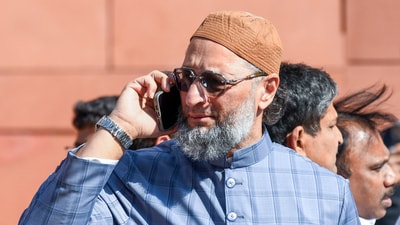 AIMIM MP Asaduddin Owaisi at Parliament premises during the Budget Session, (ANI file photo) AIMIM MP Asaduddin Owaisi at Parliament premises during the Budget Session, (ANI file photo)