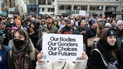 Demonstrators during the Rise Up for Trans Youth rally against President Donald Trump's executive actions targeting transgender people at Union Square in New York, US, on Saturday, Feb. 7, 2025. (Bloomberg FILE) Demonstrators during the Rise Up for Trans Youth rally against President Donald Trump's executive actions targeting transgender people at Union Square in New York, US, on Saturday, Feb. 7, 2025. (Bloomberg FILE)