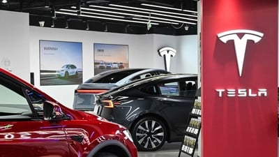 Elon Musk's entry into India with Tesla will heat-up the EV race in one of the world's largest automobile markets. (AFP) Elon Musk's entry into India with Tesla will heat-up the EV race in one of the world's largest automobile markets. (AFP)