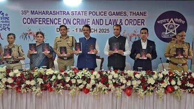 Thane, India - March 01, 2025: Home Minister and Chief Minister Devendra Fadnavis were present at thane Raymond Hall for the State Police Crime and Law and Order Conference ,in Thane,in Mumbai, India, on, Saturday, March -01, 2024. ( Praful Gangurde /HT Photo ) Thane, India - March 01, 2025: Home Minister and Chief Minister Devendra Fadnavis were present at thane Raymond Hall for the State Police Crime and Law and Order Conference ,in Thane,in Mumbai, India, on, Saturday, March -01, 2024. ( Praful Gangurde /HT Photo )