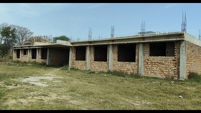 Visiting the Sector 79 dispensary with local residents, he said the total cost of the facility was approximately  ₹1.05 crore, out of which work worth  ₹45 lakh had already been completed by the Congress. (HT Photo)