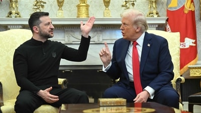 Ukraine's President Volodymyr Zelensky and US President Donald Trump meet in the Oval Office of the White House in Washington, DC. (AFP) Ukraine's President Volodymyr Zelensky and US President Donald Trump meet in the Oval Office of the White House in Washington, DC. (AFP)