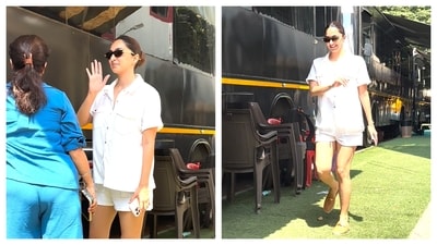 Kiara Advani looked happy and glowing as she was spotted on a set. (Ashutosh Rai: pics) Kiara Advani looked happy and glowing as she was spotted on a set. (Ashutosh Rai: pics)