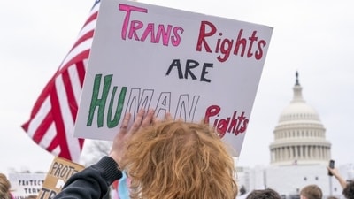 US media reported that hundreds of protesters descended on the state capitol ahead of the vote Thursday, carrying rainbow flags and chanting "No hate in our state." (AP) US media reported that hundreds of protesters descended on the state capitol ahead of the vote Thursday, carrying rainbow flags and chanting "No hate in our state." (AP)