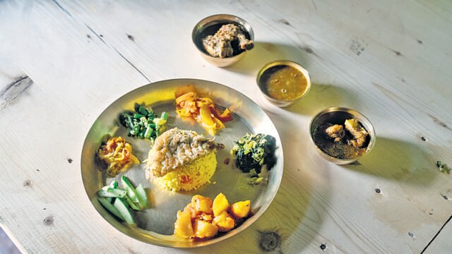 A Nepali thali in Darjeeling. (Gormei) A Nepali thali in Darjeeling. (Gormei)