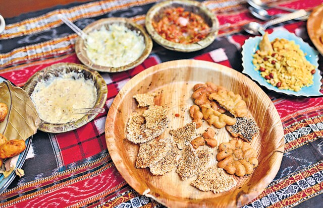 Badis (lentil fritters) served with pickles at the Experimenter open house. (Gormei) Badis (lentil fritters) served with pickles at the Experimenter open house. (Gormei)